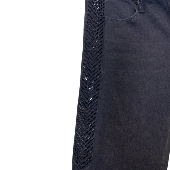 Paige Verdugo Ultra Skinny Embellished Black‎ Jeans NWT SZ 25 - Picture 6 of 8